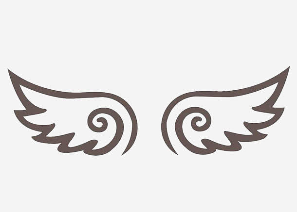 简笔画翅膀