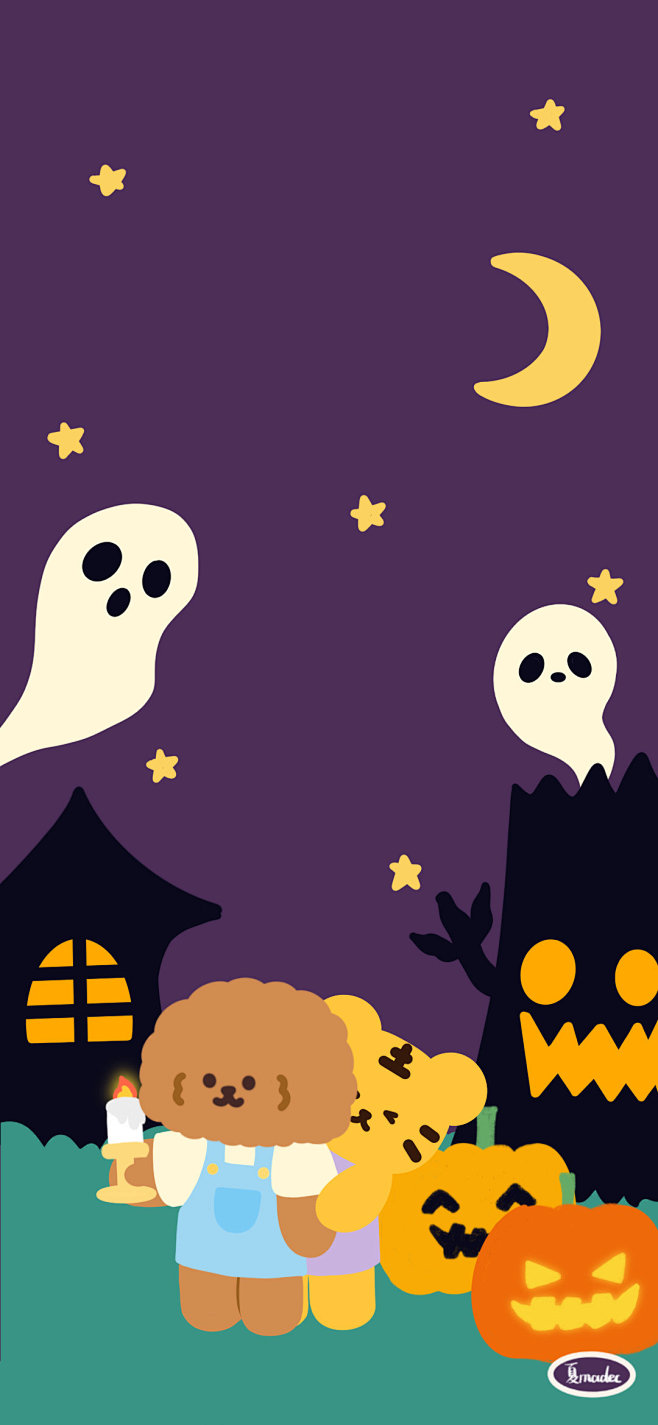 16:26:07卡通 手机壁纸 万圣节 cr:夏madec可爱の手毛面包该采集也在