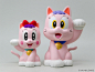 ILLUSTRATION  sculpture clay figurine doll family Cat japan lucky cat maneki neko