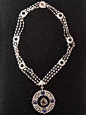 维多利亚时期的古董钻石蓝宝石项链