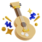 Guitar  3D Icon