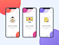 演练屏幕iphone x管理招聘onboarding app ui设计例证