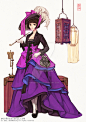 Plume Hanbok Dress : Plume Hanbok DressDigital drawing, 2015