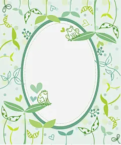 卡通手绘青蛙椭圆边框免抠素材 受精 设计图片 免费下载 页面网页 平面电商 创意素材 png素材