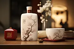 酒杯酒水酒瓶设计白酒酒图片酒类商品摄影图