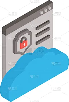挂锁,云计算,盾,分离着色,商务,安全,数据,电子邮件,概念,网络服务器