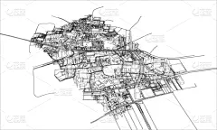 城市,轮廓,概念,时尚,金属丝,建筑结构,现代,建筑业,三维图形,剪影