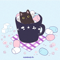 Chocoboooo采集到插画_猫