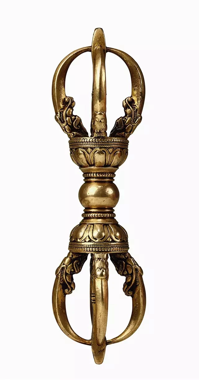 明永乐 铜鎏金五股金刚杵 L:18.2cm RMB 600,000-800,000-花瓣网