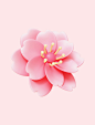 3D立体七夕桃花朵朵