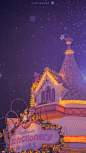 把雪花和星星都挂在圣诞树上