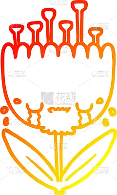 热,山,铅笔画,卡通,自然,图像,艺术,性格,花,哭