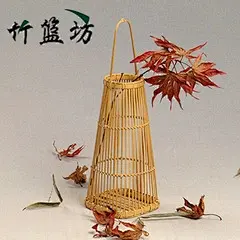 竹编花器花提篮花瓶插花篮室内装饰花道配件