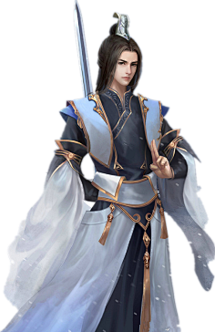 素材写实武侠男