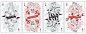 Vector playing cards queens set