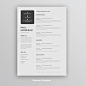 PSD creative resume or cv template