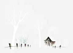 卡通手绘雪景免抠素材 平面电商 创意素材 png素材