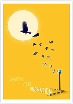 【简洁充满寓意的插画设计】马来西亚插画师Tang Yau Hoong，线条干脆，色彩轻松明快。这组作品名为《The Quote Illustration Project》作者将一些名言与插画结合，做成海报。 ​​​​
