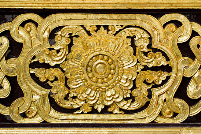 泰式文化艺术木雕手工艺品金花装饰