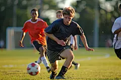 绿地足球人物图片摄影图