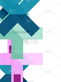 多色抽象几何形状，几何背景的网页横幅