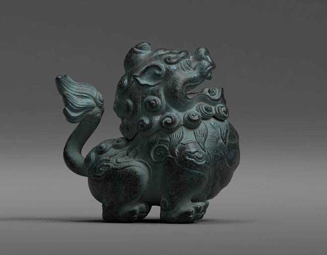 狻猊_夏日里的惊雷作品_角色/人物/生物_CG模型网