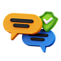 Message Protection 3D Icon