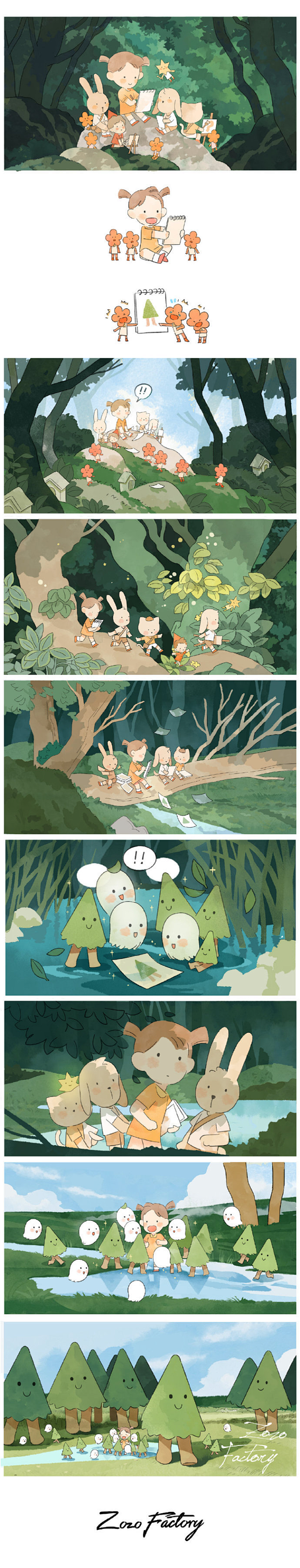 治愈系漫画 插画