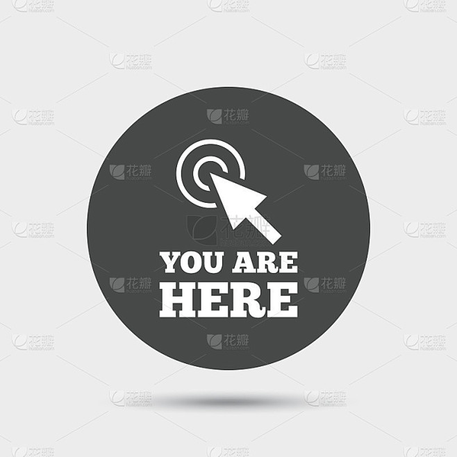 你在这里sign icon。信息泡沫演讲。