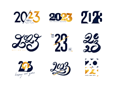 奔跑的小追采集到2023新年字体设计