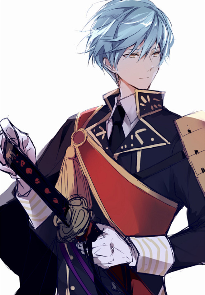 漫画小哥哥男帅气日系插画刀剑乱舞