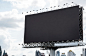 Free PSD blank billboard mockup