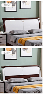北欧床头板简约现代靠背板烤漆单买双人床卧室1.8米经济型储物-淘宝网