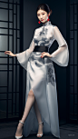 AI绘画_Prompts__A_young_and_beautiful_Chinese_model_wearing_silver_and_white_s_96b29881-f0c2-4933-8403-8acaf296b3a4_xpanx.com