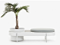 Bench with integrated planter ALBISOLA by Paola Zani