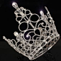 Stunning Large Tall 8.26" Clear Rhinestone Pageant Crown Queen Tiara Full Round #Crown