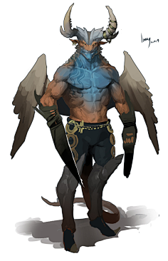 兽人,怪物-花瓣网|陪你做生活的设计师 | 蝙蝠和鸟羽翼的绘制(仅个人