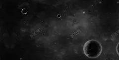 黑色星空星球海报 创意素材