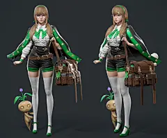 女王之刃Queen s Blade 妹纸模型 游戏美术素材 日韩风次世代美女角色人物 3D模型 带骨骼绑定 3dmax源文件 CG原画参考设定 ...
