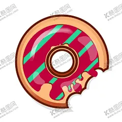 甜甜圈 【酷图网】甜甜圈,下午茶,甜点,糕点,卡通,插画