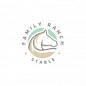 Beauty horse ranch stable stallion logo