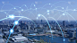 智慧城市与通信网络概念。5克。物联网(IoT)。电信。