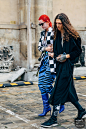 Paris SS 2020 Street Style - STYLE DU MONDE | Street Style Street Fashion Photos Print on print