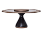 Porcelain stoneware table with Lazy Susan DOLLY | Table with Lazy Susan by Tonin Casa