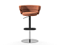 High fabric stool with gas lift DAM ST-ADJ by arrmet