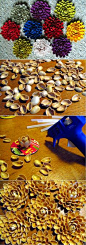 DIY Pistachios Shell Flower.. well that's different! http://www.fabdiy.com/diy-pistachios-shell-flower/