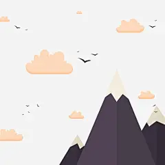 创意雪山插画矢量图高清素材 白云 雪山插画 雪山素材 矢量图 免抠png 设计图片 免费下载