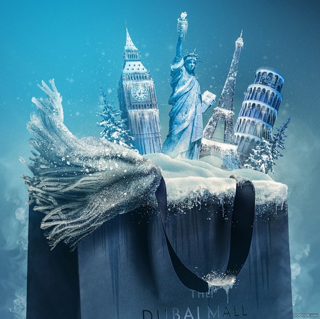 迪拜购物中心冬季海报设计-迪拜ICON ...