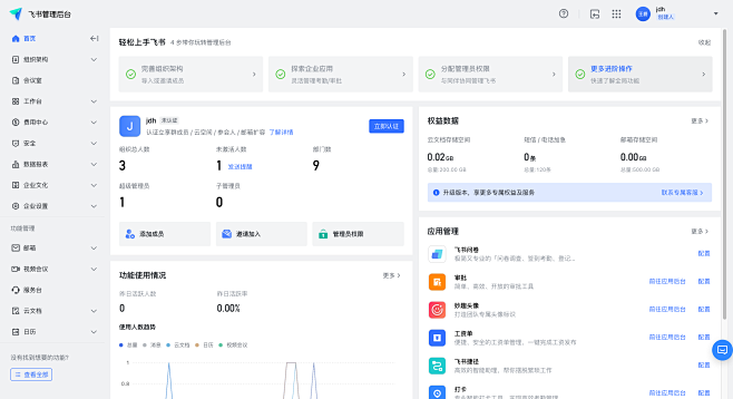 首页 - 飞书管理后台