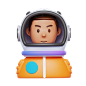 宇航员 3D 图标